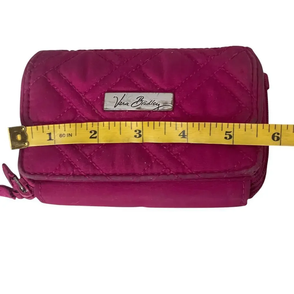 Vera Bradley Magenta Pink Quilted Wallet - Picture 7 of 15